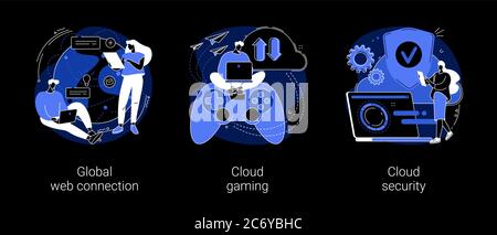 Globale Web-Verbindung abstrakte Konzept Vektor-Illustrationen. Stock Vektor