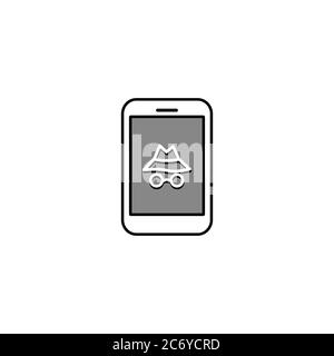 Inkognito-Symbol mit Telefonsymbol. Spion, Dieb, Agentensuche, Hacker. Vektor auf isoliertem weißem Hintergrund. EPS 10 Stock Vektor