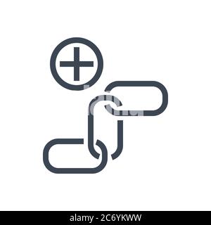Link Building Vector Glyph-Symbol Stock Vektor
