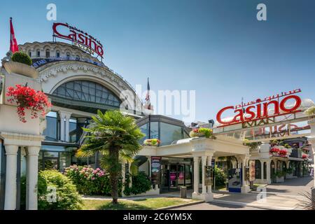 Casino Evian. Evian-les-Bains am Lake Leman. Haute-Savoie. Auvergne Rhone Alpes.Frankreich, Stockfoto