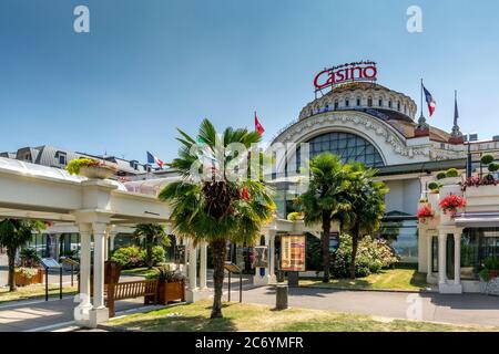 Casino Evian. Evian-les-Bains am Lake Leman. Haute-Savoie. Auvergne Rhone Alpes.Frankreich, Stockfoto