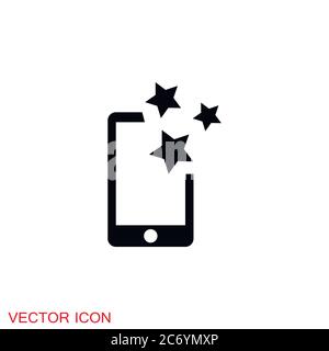 Handy-Symbol, Smartphone-Symbol, Vektorgrafik Stock Vektor