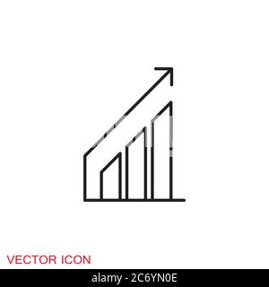Grafik Symbol Vektor wachsende Grafik Symbol Illustration Stock Vektor
