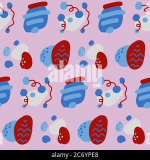 Sommerthema in lebendigen und bunten Farben. Stock Vektor