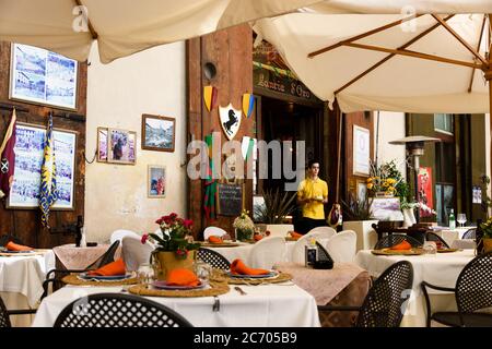 Arezzo ist eine Stadt in der mittelitalienischen Region Toskana. Sie ist die Hauptstadt der gleichnamigen Provinz und viertgrößte Stadt der Toskana. Berü Stockfoto