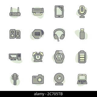 Haushaltsgeräte Icons set Stock Vektor