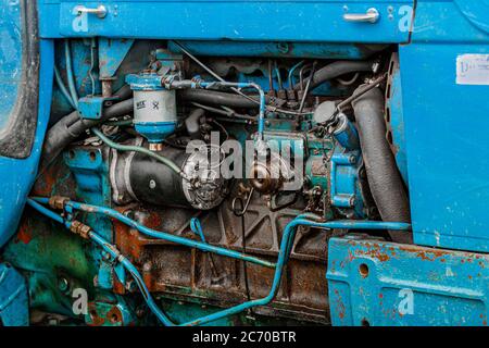 Motor eines Ford 6600 Traktor Utility-Modell Stockfoto