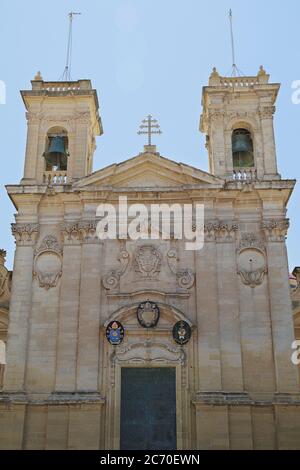 St. George's Basilica befindet sich in Victoria, der Hauptstadt der Insel Gozo, Malta Stockfoto