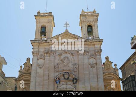 St. George's Basilica befindet sich in Victoria, der Hauptstadt der Insel Gozo, Malta Stockfoto