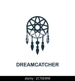 Dreamcatcher-Symbol. Einfaches Element aus der Sammlung gut schlafen. Creative Dreamcatcher Icon für Webdesign, Vorlagen, Infografiken und vieles mehr Stock Vektor