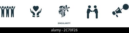 Symbol für Singularität. Einfaches Element aus der Sammlung des Geschäftsmanagements. Creative Singularity Icon für Webdesign, Vorlagen, Infografiken und vieles mehr Stock Vektor
