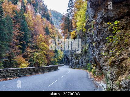 Gorges de la Bourne, der Bourne Canyon in der Nähe von Villard de Lans, Vercors in Frankreich, Europa Stockfoto