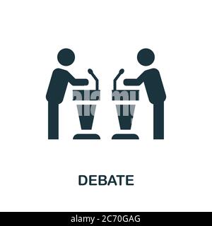 Symbol für die Debatte. Einfaches Element aus der Sammlung des Geschäftsmanagements. Creative Debate Icon für Webdesign, Vorlagen, Infografiken und mehr Stock Vektor