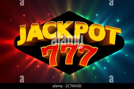 Jackpot-Gewinner. Online Casino Banner. 777 Casino Hintergrund. Vektorgrafik Stock Vektor