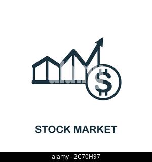 Börsenkursen. Einfaches Element aus der Sammlung des Geschäftsmanagements. Creative Stock Market Symbol für Web-Design, Vorlagen, Infografiken und mehr Stock Vektor