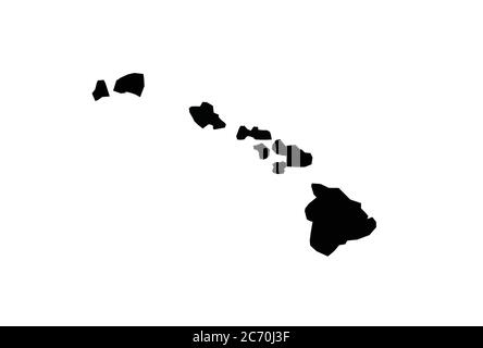 Hawaii-Karte US-Staat Insel Vektor-Illustration Stock Vektor