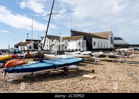 Yachten in Mudeford Stockfoto