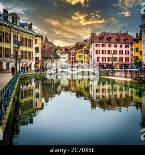 Annecy Stadt. Departement Haute Savoie, Auvergne-Rhone-Alpes. Frankreich Stockfoto