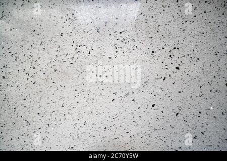 Weißer künstlicher Quarzgranit, Blick von oben Stockfoto