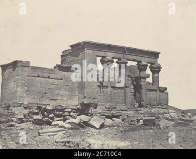 Nubie. Temple de D&#xe9;b&#xf6;d. Parembole de l'itin&#xe9;raire d'Antonin, 1850. Stockfoto