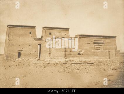 Vue g&#xe9;n&#xe9;rale du Temple de Dakkeh (Pselcis), Pry au Nord, 5. April 1850. Stockfoto