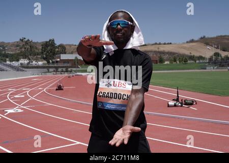 Omar Craddock Gesten mit Florida Gators chomp Platz drei im Dreisprung auf 55-11 (17.04m) bei den Zürcher Weltklasse Inspiration Games, Th Stockfoto