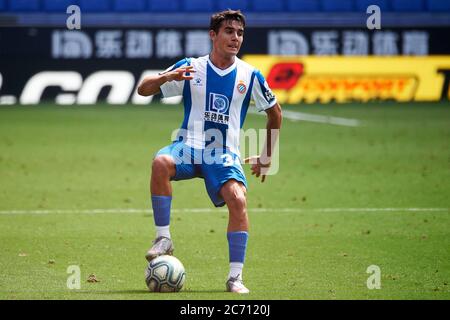 Barcelona, Spanien. Juli 2020. Victor Gomez von RCD Espanyol während des Liga-Spiels zwischen RCD Espanyol und SD Eibar im RCD-Stadion am 12. Juli 2020 in Barcelona, Spanien. (Foto von DAX/ESPA-Images) Quelle: European Sports Photo Agency/Alamy Live News Stockfoto