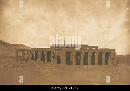 Vue g&#xe9;n&#xe9;rale des Ruines du Rhamesseum, &#xe0; th&#xe8;bes (Tombeau d'Osymandian), 1849-50. Stockfoto
