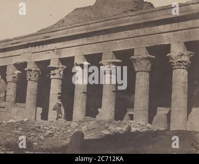 Nubie, Grand Temple d'Isis, A Philoe, Galerie Orientale, April 1850, gedruckt 1852. Stockfoto