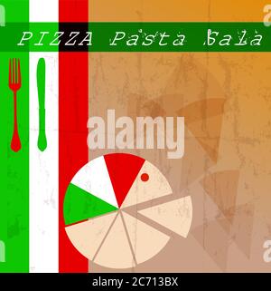 Pizza Menü Karte deign Vorlage freien Kopieplatz Stock Vektor