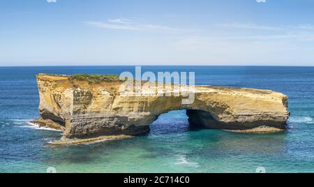 London Bridge Panoramablick entlang der Great Ocean Road, Australien. Stockfoto