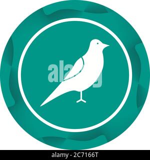 Einzigartiges Glyphsymbol Für Vogelvektoren Stock Vektor