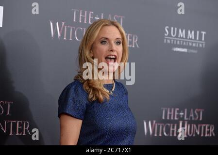 Kelly Preston nimmt am 13. Oktober 2015 an der New Yorker Premiere von "The Last Witch Hunter" im AMC Loews Lincoln Square Teil. Stockfoto