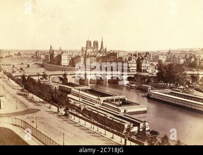 Panorama de la Cit &#xe9;, 1860er Jahre. Stockfoto