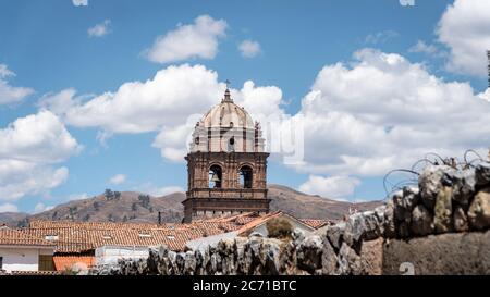 Cusco, Peru - September 2017: Kloster von Santo Domingo in Koricancha Komplex. Koricancha war der wichtigste Tempel im Inka-Reich gewidmet Stockfoto