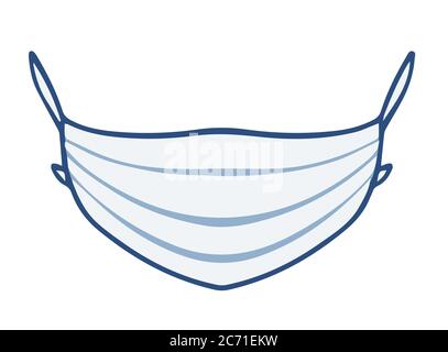 Gesichtsmaske. Chirurgische Maske. Maske für Maßnahmen. Für Ärzte, Krankenschwestern und Menschen. Gesundheitspflege und Körperhygiene Produkt. Covid-19-Ausbruch. Vektordesign. Stock Vektor