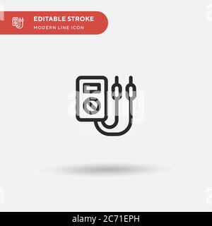 Einfaches Vektorsymbol Spannung. Illustration Symbol Design Vorlage für Web mobile UI Element. Perfekte Farbe modernes Piktogramm auf bearbeitbaren Strich. Spannung Stock Vektor