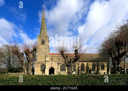 Die Kirche St. Peter und St. Paul, Fenstanton Dorf, Cambridgeshire, England, Großbritannien Stockfoto