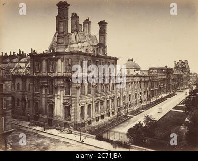 Tuileries Palast, Verbrannt. Allgemeine Ansicht, 1871. Stockfoto