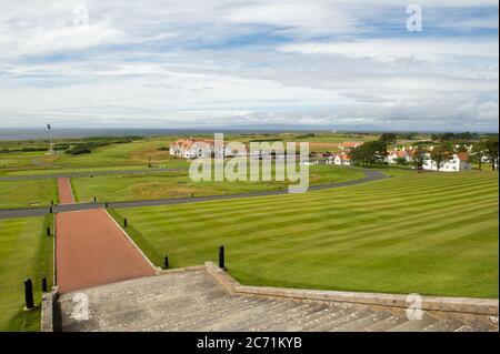 Turnberry, Schottland, Großbritannien. Juli 2020. Bild: Neue Forderungen nach einer Untersuchung der Geschäfte Trumps wurden gestellt, nachdem Trump Turnberry Resort die Erweiterung des Resorts und den Bau einer neuen Entwicklung auf dem umliegenden Land westlich des Hotelkomplexes in den Blick nimmt. Quelle: Colin Fisher/Alamy Live News Stockfoto