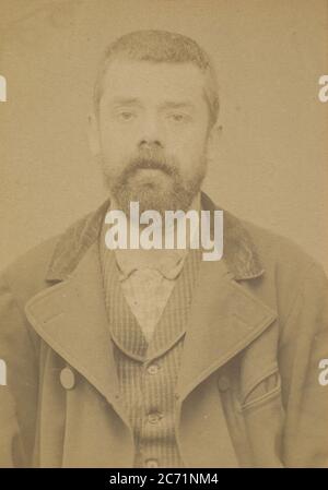 309. Ochart. Alphonse. 37 ans, n&#xe9; le 24/1/56 &#xe0; Asbruch (Nord). Fabrikant de chaussures. Anarchiste. 22/1/94. , 1894. Stockfoto