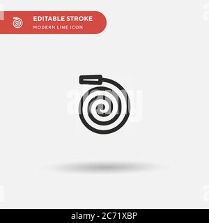 Einfaches Vektorsymbol für Löschschlauch. Illustration Symbol Design Vorlage für Web mobile UI Element. Perfekte Farbe modernes Piktogramm auf bearbeitbaren Strich. Feuer H Stock Vektor