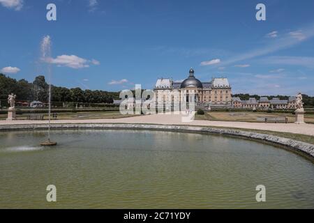 PALAST VON VAUX LE VICOMTE Stockfoto
