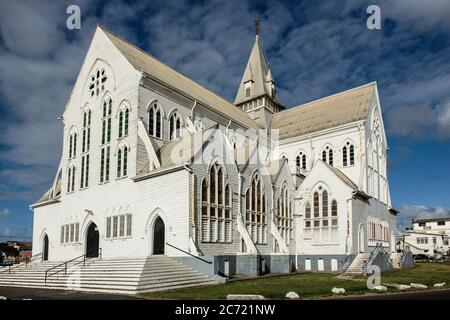 Guyana, Demerara-Mahaica Region, Georgetown, St. George's Anglikanische Kathedrale mit 143 Fuß ist eines der höchsten Holzbauten der Welt. Es wurde 1894 eingeweiht und ist ein Nationaldenkmal in Guyana. Stockfoto