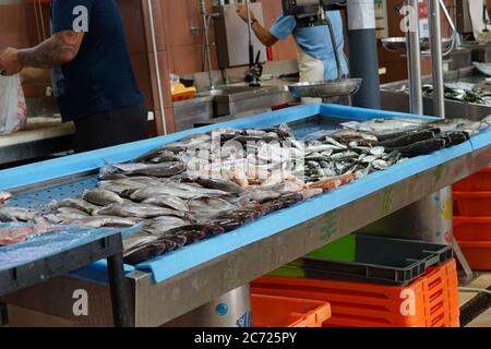 Fischmarkt an der Algarve, Portugal Stockfoto