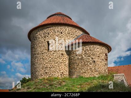 Rotunde der Heiligen Katharina, 11. Jahrhundert, romanischer Stil, in Znojmo, Mähren, Südmährische Region, Tschechische Republik Stockfoto