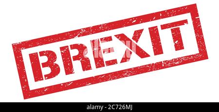 BREXIT rot grungy Rechteck Stempel Zeichen. Stockfoto