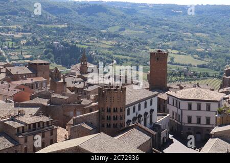 Blick auf die Stadt Orvieto. Provinz Terni, Umbrien, Italien. Stockfoto