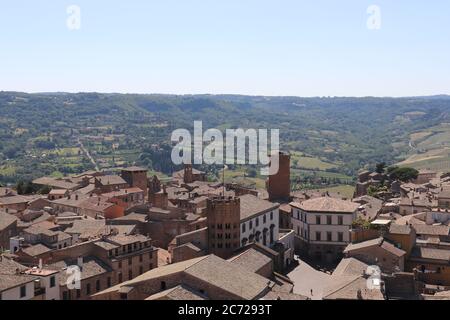 Blick auf die Stadt Orvieto. Provinz Terni, Umbrien, Italien. Stockfoto