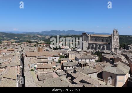 Blick auf die Stadt Orvieto. Provinz Terni, Umbrien, Italien. Stockfoto